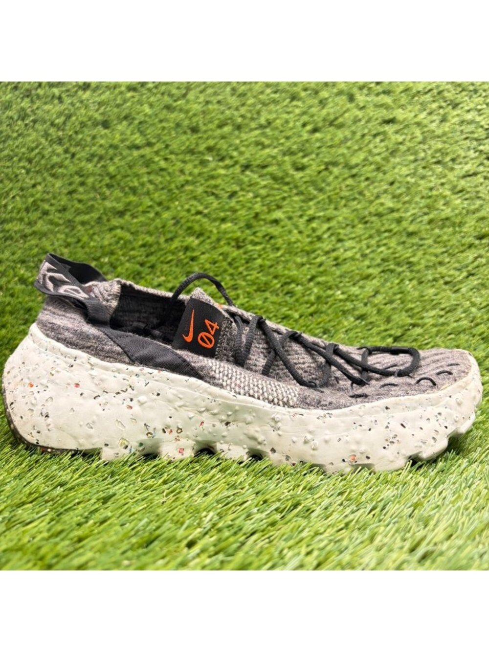 Nike Space Hippie 04 Womens Size 8.5 Gray Black Athletic Running Shoes Sneakers
